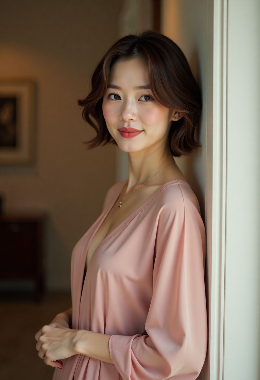 窗边自然光人像拍摄画面